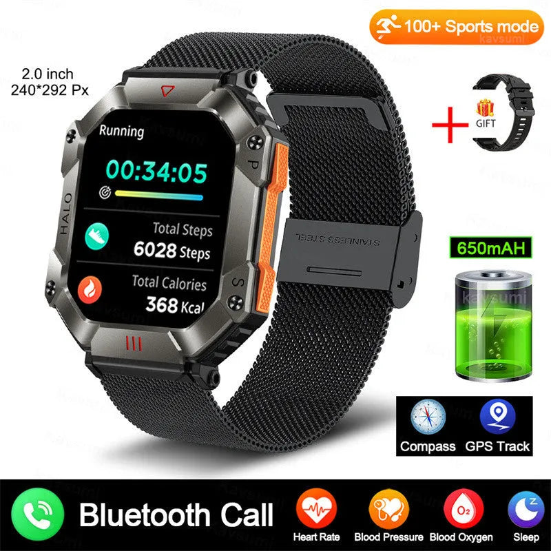 Women's Android GPS fitness smart watch with titanium alloy case showing multiple band options