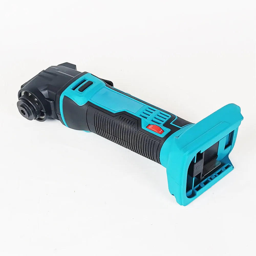 Rechargeable lithium battery trimming machine with metal body and plastic accessory box.