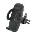 Black car air vent mobile phone holder mounted on vehicle air conditioning outlet