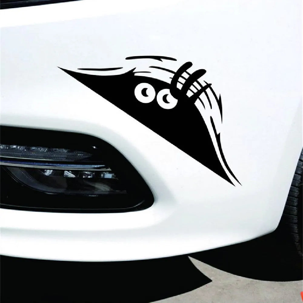 Self-adhesive body stickers showing smiley and angry face designs measuring 19cm by 7cm