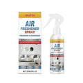 A single 237ml bottle of clear air freshener spray with a blue pump actuator on a white background.