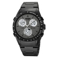 Electronic digital watch with camouflage patterned strap and resin face