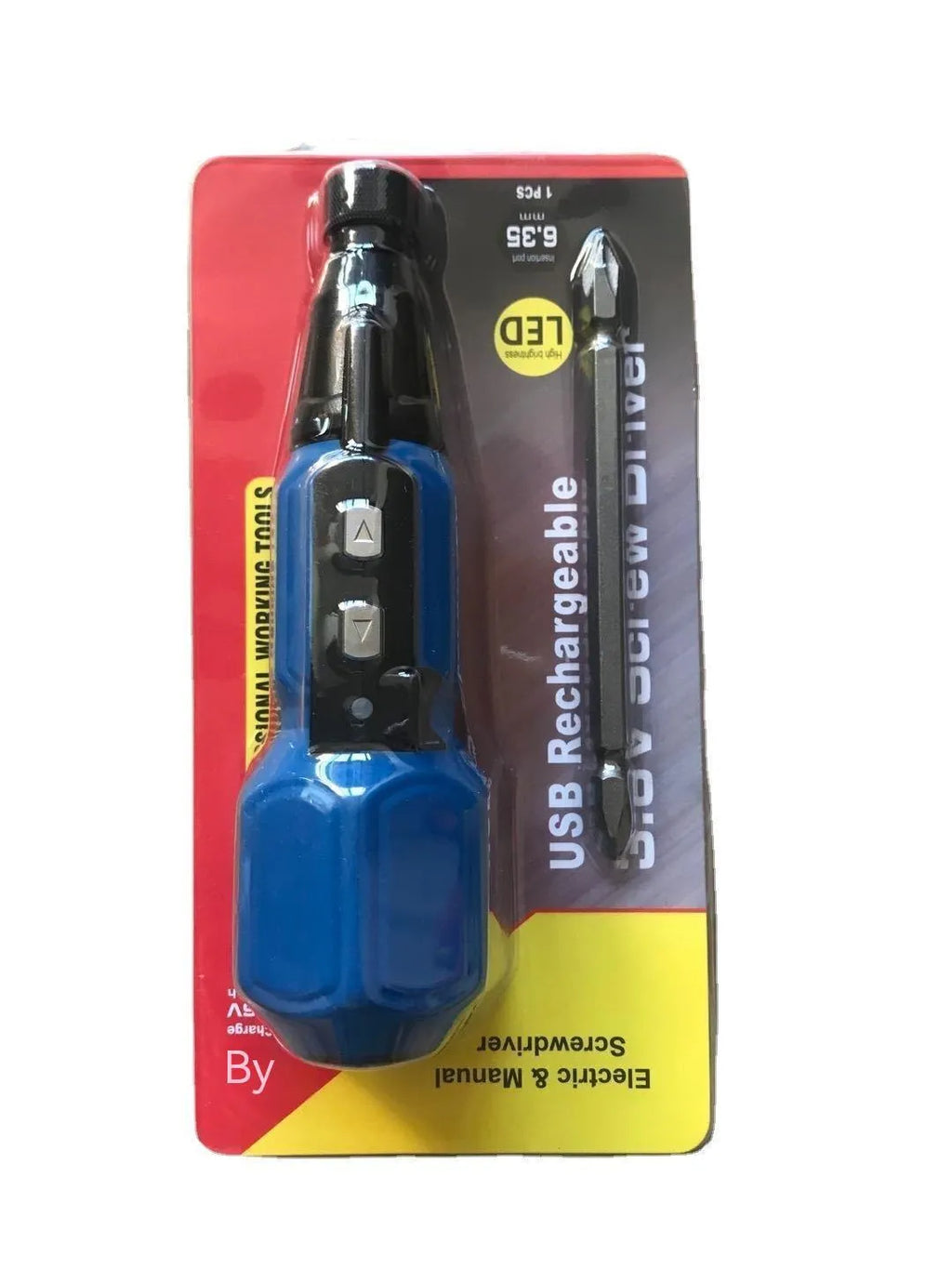 Alloy steel straight handle electric screwdriver with 36V rechargeable lithium battery