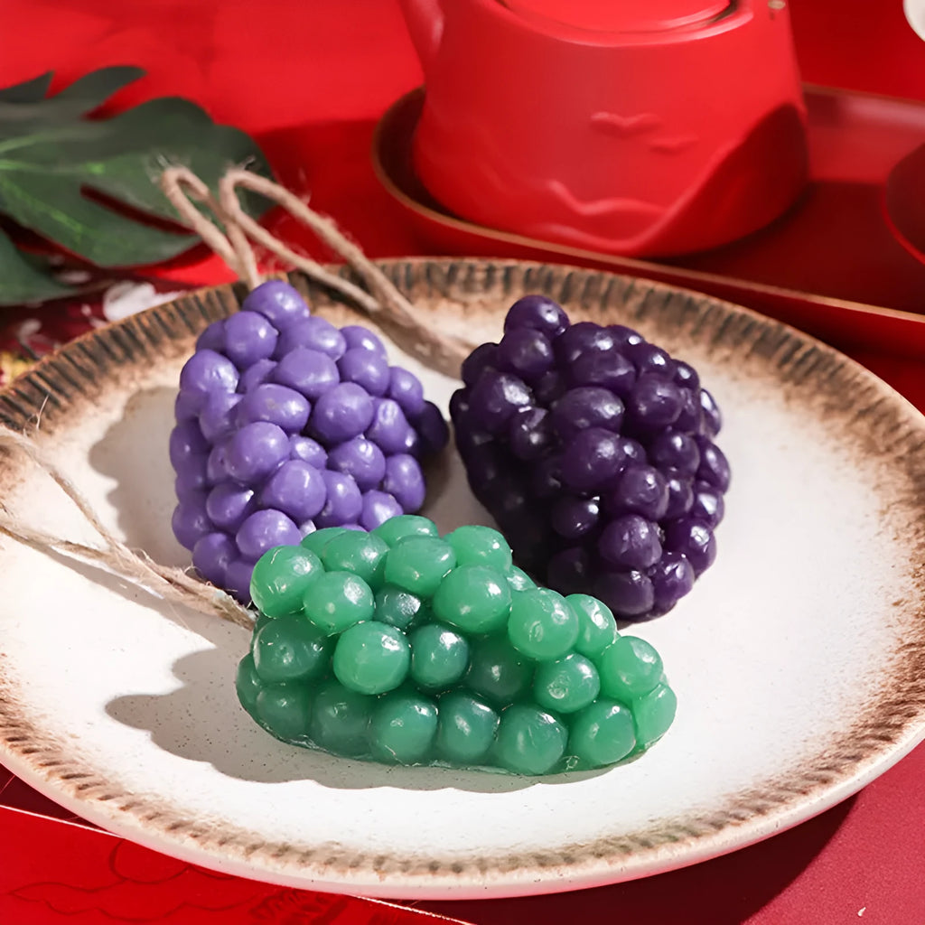 Grape handmade soap bar in purple or green colour weighing 80g