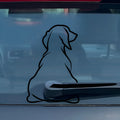 Cartoon dog rear window wiper sticker for car decoration in black and white options