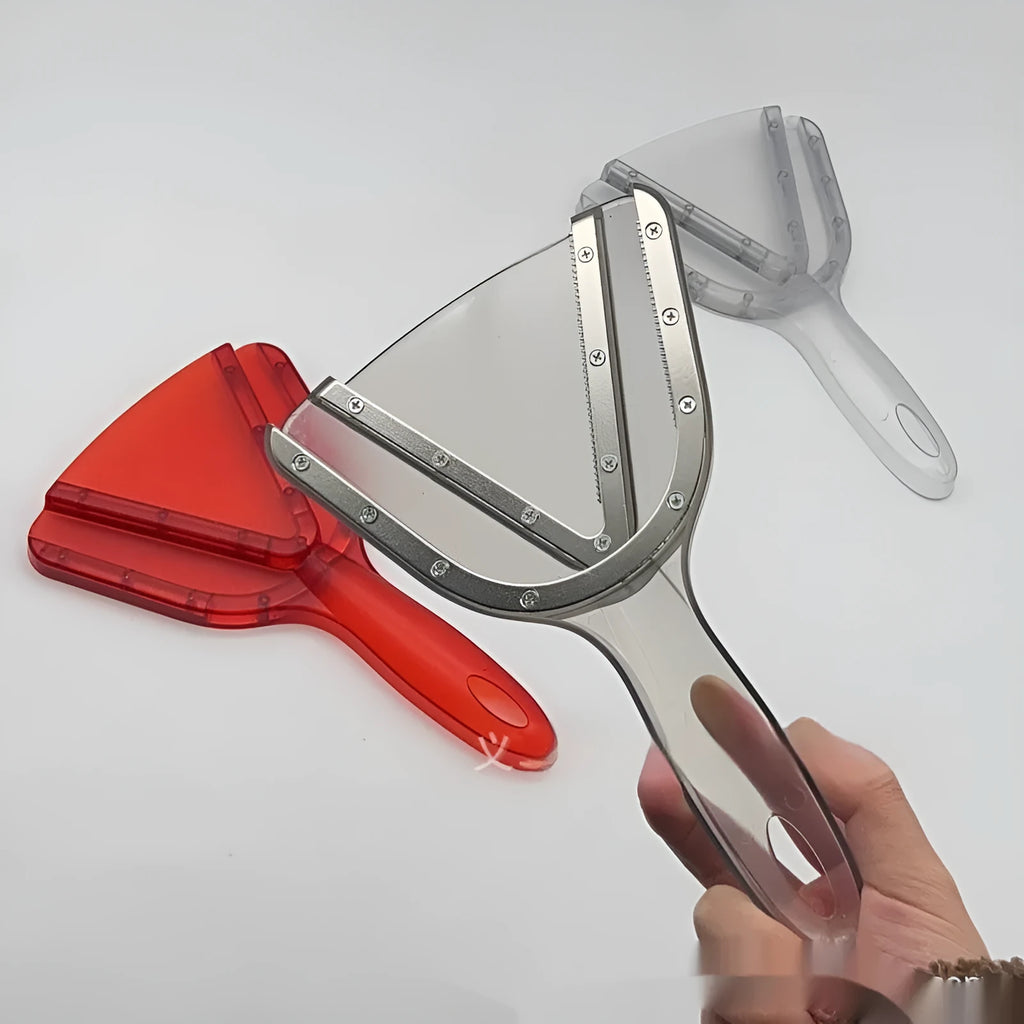 Adjustable telescopic bottle and can opener tool in red, transparent, or grey ABS plastic on a plain background.