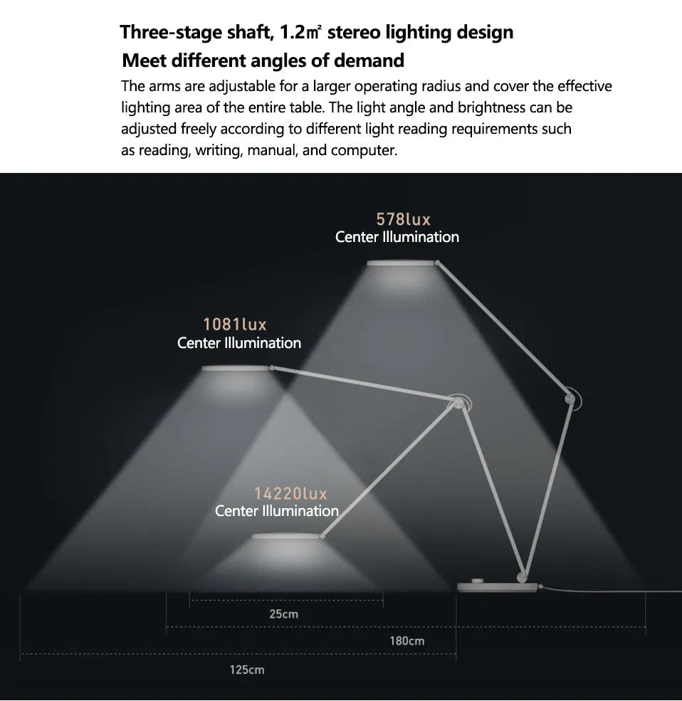 ProLED folding desk lamp with adjustable colour temperature and smart connectivity on a wooden desk.