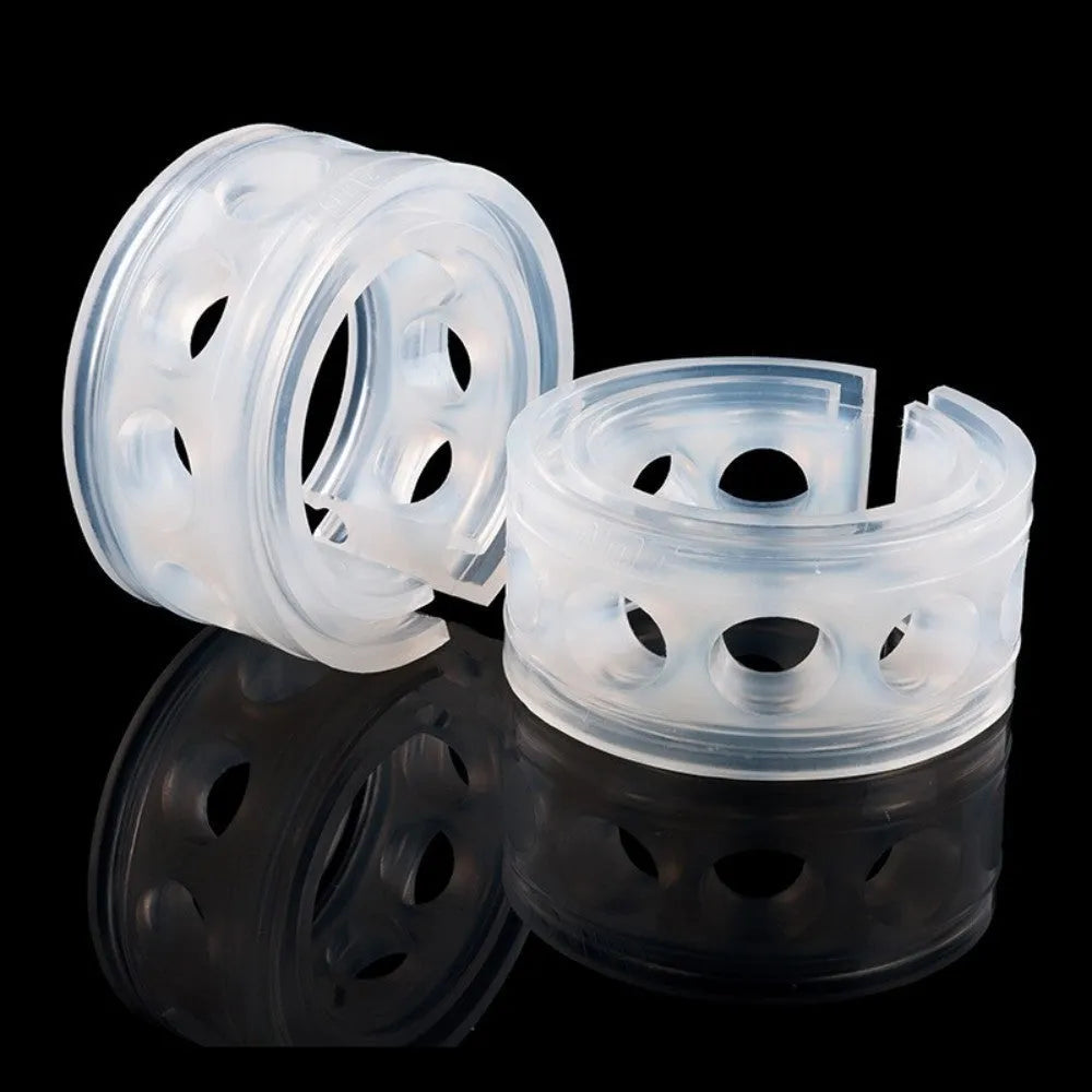 Transparent rubber spring shock absorber buffer for car suspension modification