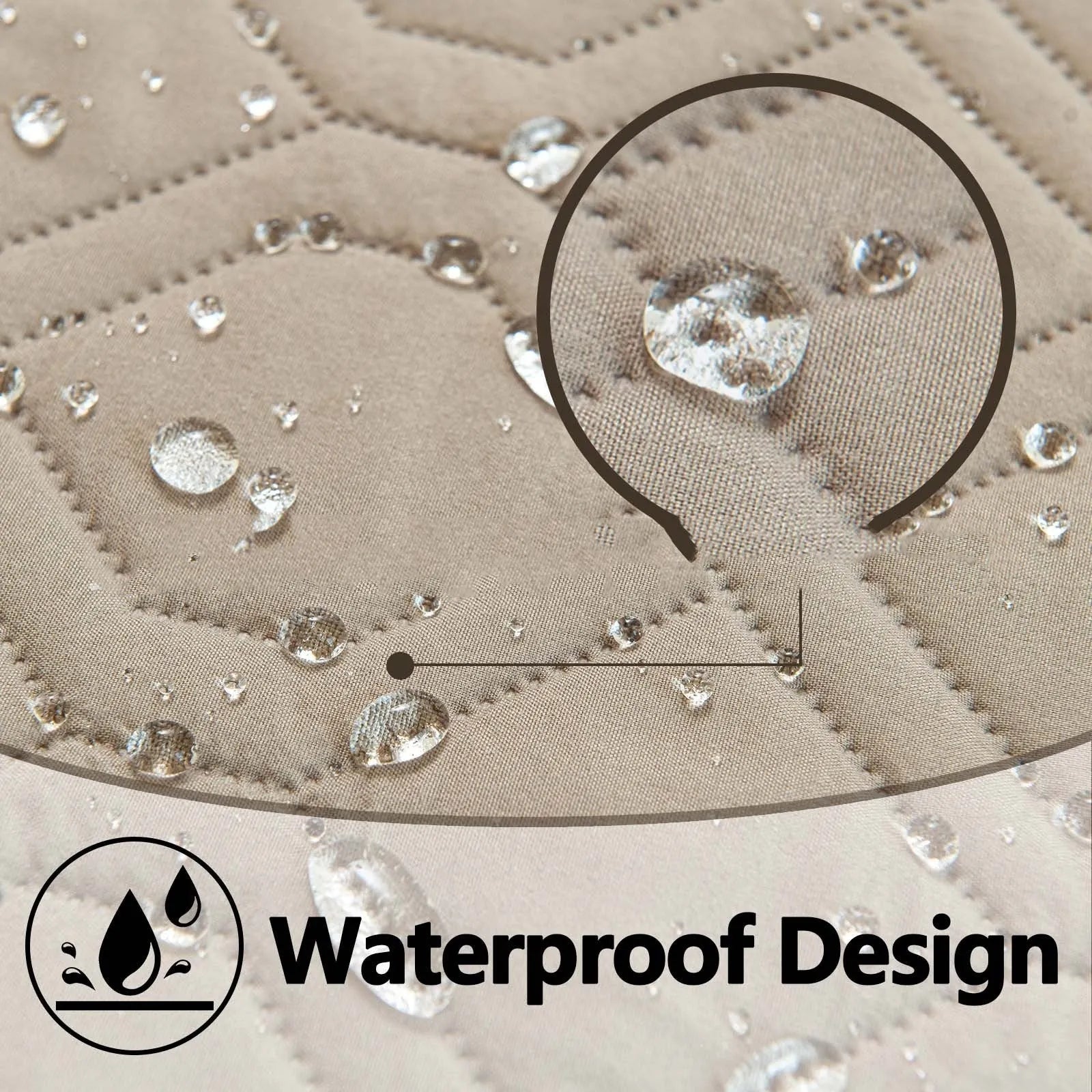 Double-sided waterproof dog sofa cushion in dark grey and light grey contrasting colours on a sofa.