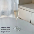 French Good-looking Goblet Champagne Glass in glass with crystal-inspired colour finish options