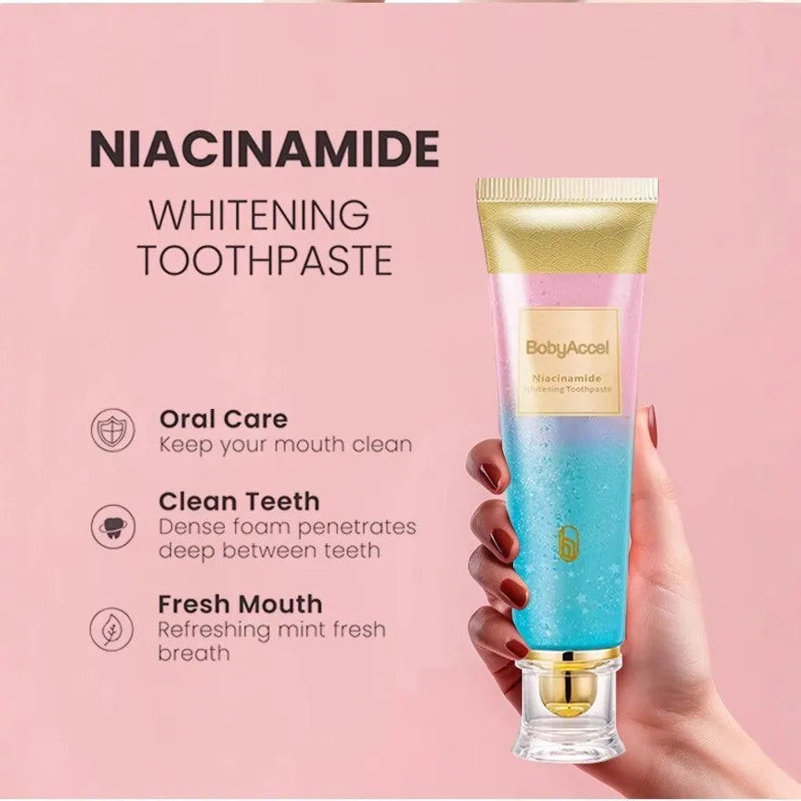 Nicotinamide whitening toothpaste tube with 100g net content for adult oral care