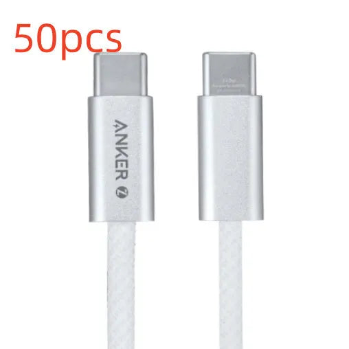 USB-C data cable nylon braided fast charging wire 240W 140W white black