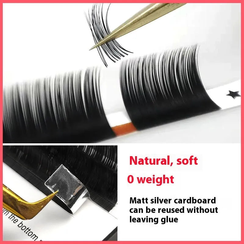 16-row mink hair false eyelashes showing dense arrangement in lengths from 8mm to 18mm
