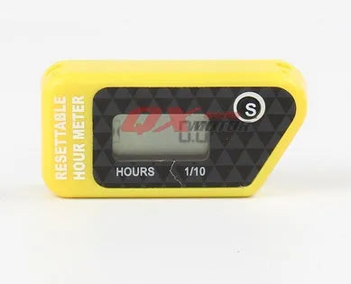 Black YSDS model waterproof LCD maintenance timer for vehicles and outdoor power equipment.
