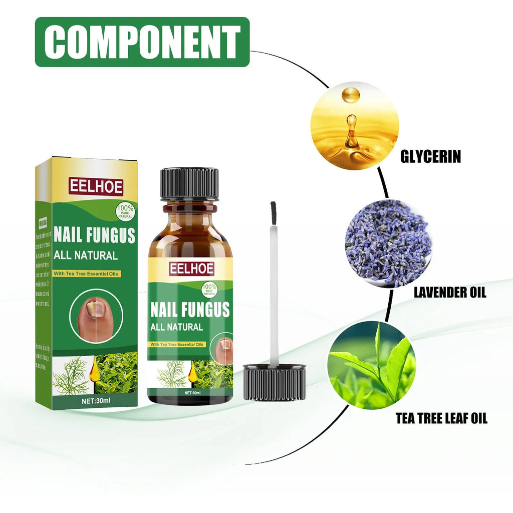 30ml bottle of tea tree oil nail repair solution for hand and foot nail care