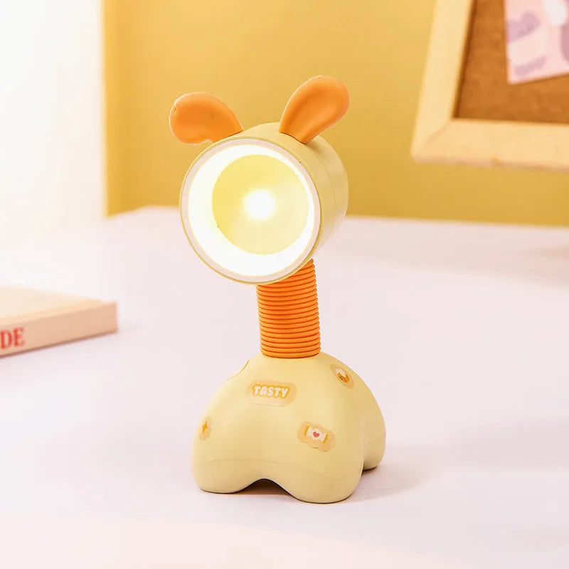 DIY cartoon animal small night lamp with magnetic base on a desk