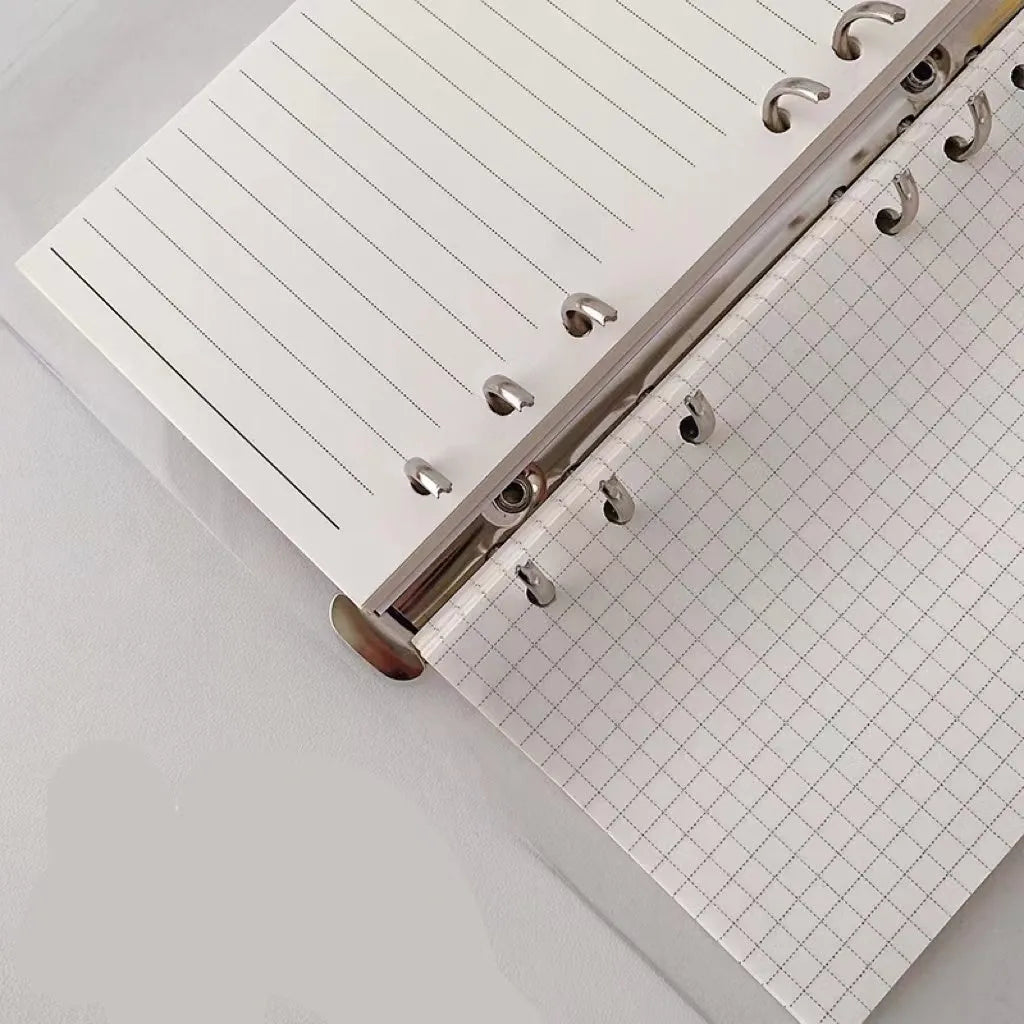 A6 loose-leaf notebook with 80 sheets and decorative bear pattern for student binders