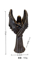Dark Angel resin statue ornament measuring 6.5×5×17 cm with solid construction