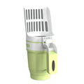 Grey cat litter scoop and waste bin system with foldable bottom and refill bags