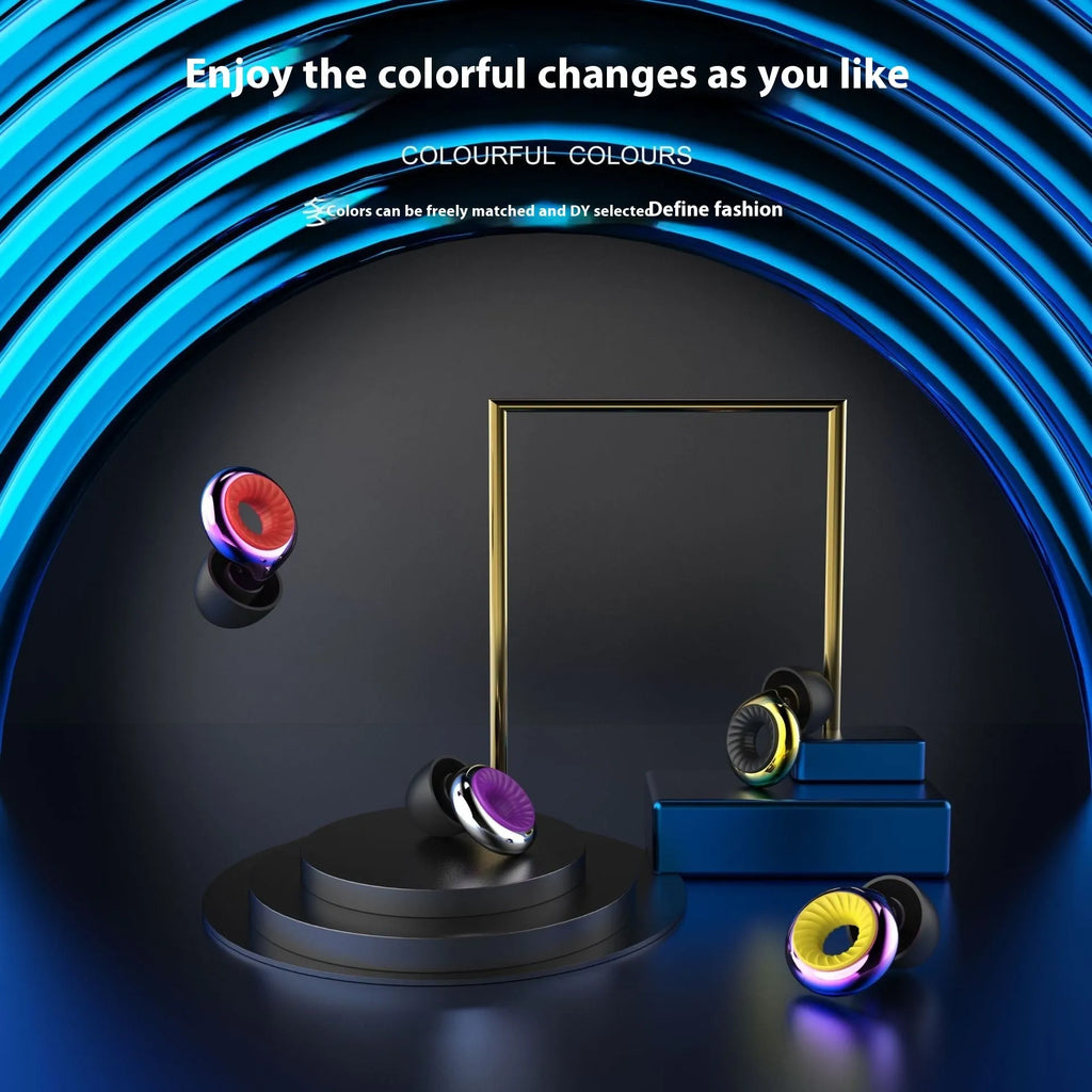 Set of noise reduction sleep earplugs in five colours with storage box and spare ear caps.
