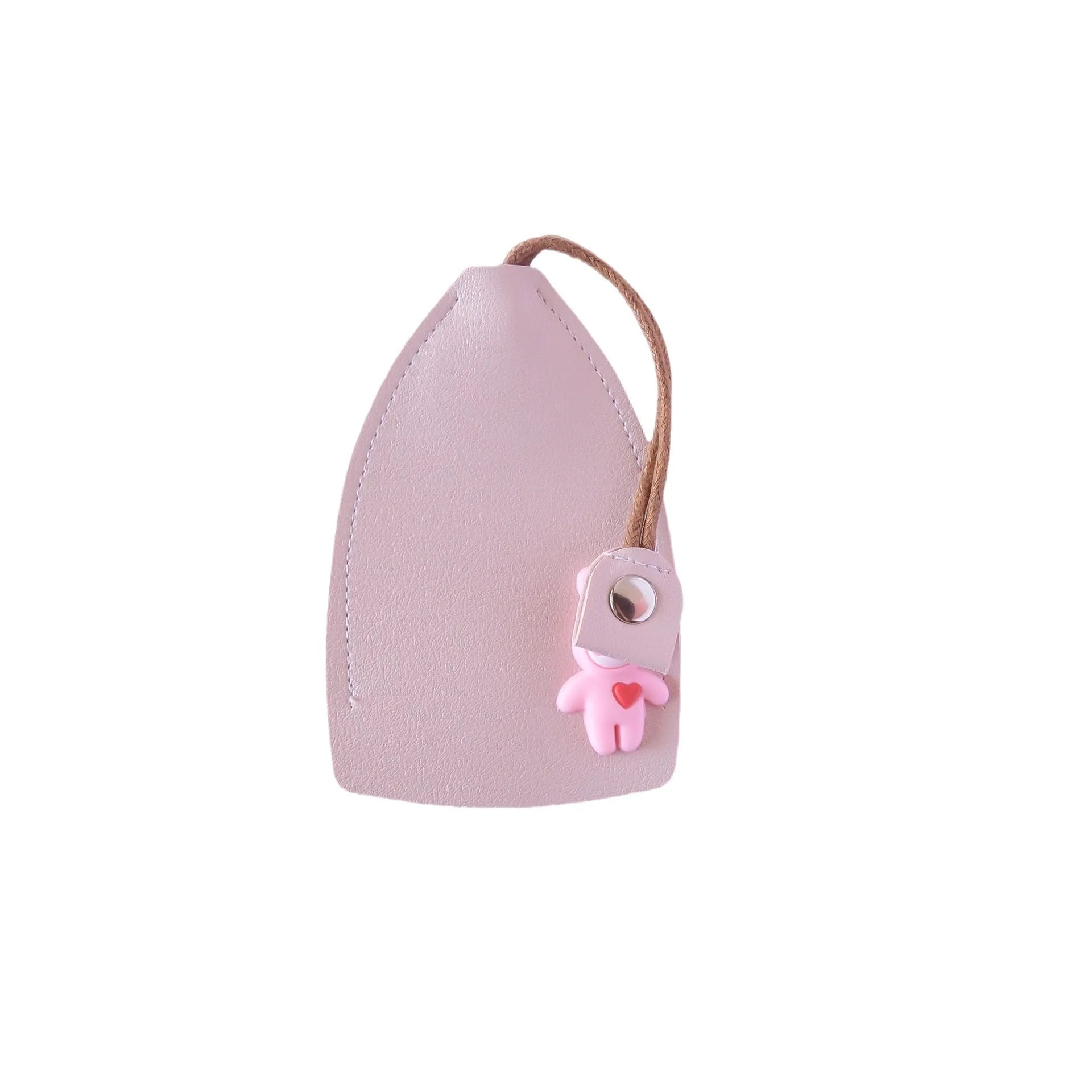 Large capacity pu leather car key case showing five colour options: black, wine red, sky blue, yellow, and pink