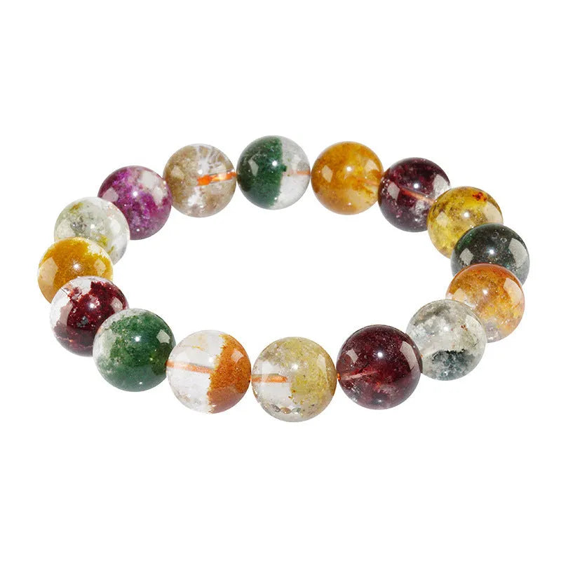 Crystal ghost cornucopia bracelet with 10mm beads in retro ethnic style