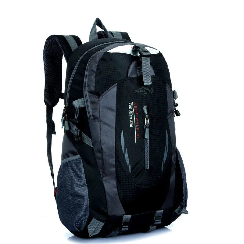 Large Oxford cloth travel backpack showing computer compartment, measuring 31cm wide by 51cm high by 19cm deep