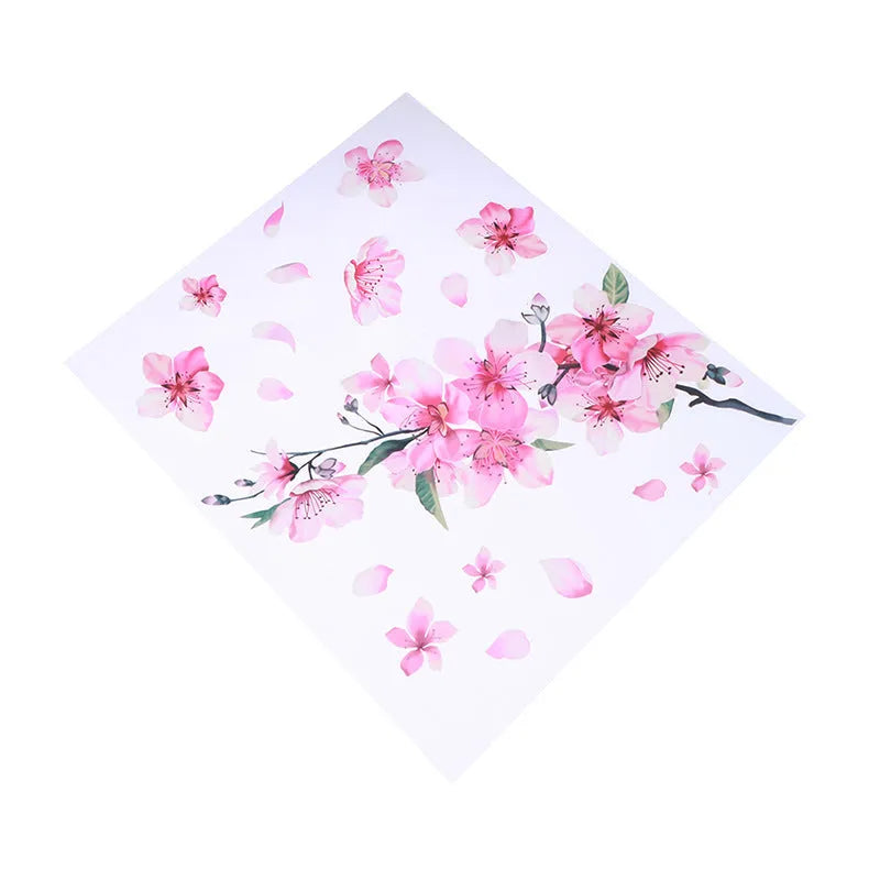 Cherry blossom pattern car sticker on vehicle window in two size options