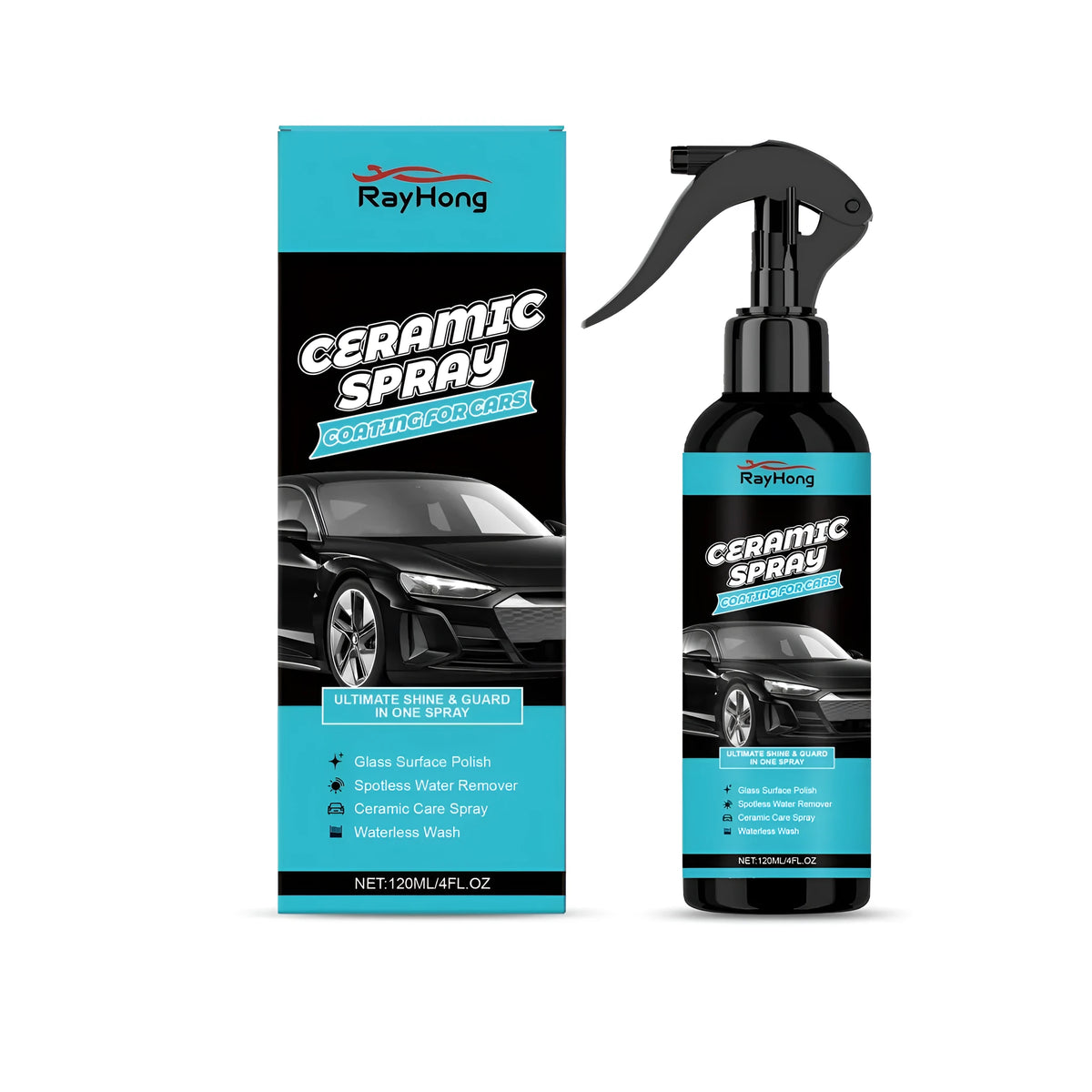 120ml automobile ceramic coating spray bottle for car paint protection with PTFE formula