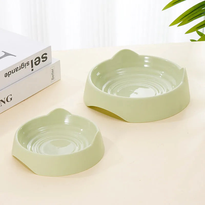 Ceramic dog slow feeder bowl with maze design in blue, green, or pink colours for fast-eating puppies