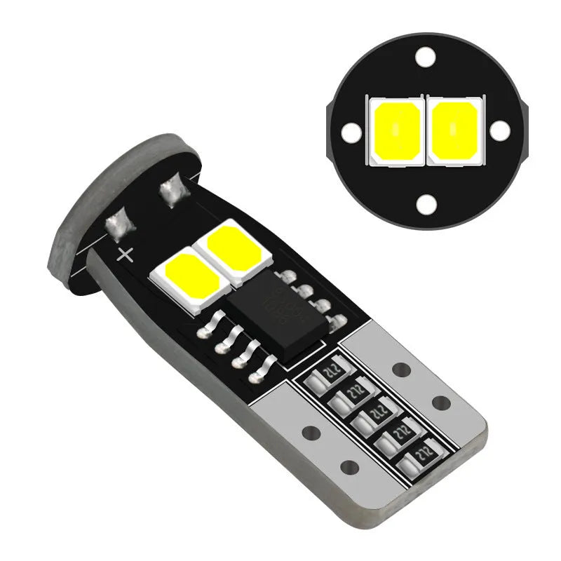 Small 10mm white car licence plate reading light for 12V vehicles.