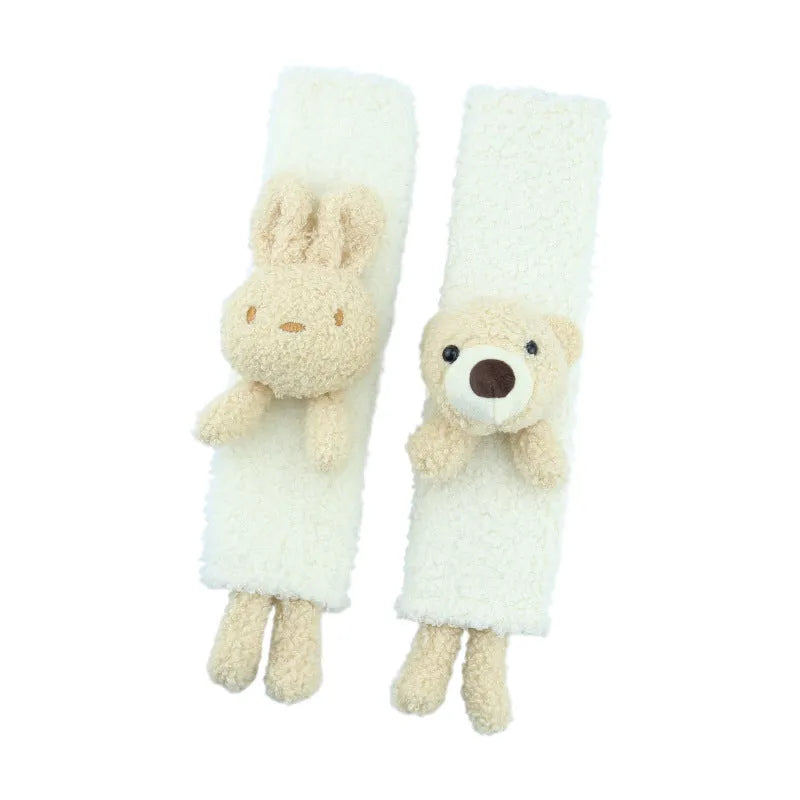 Cartoon animal design lamb wool car seatbelt shoulder protector