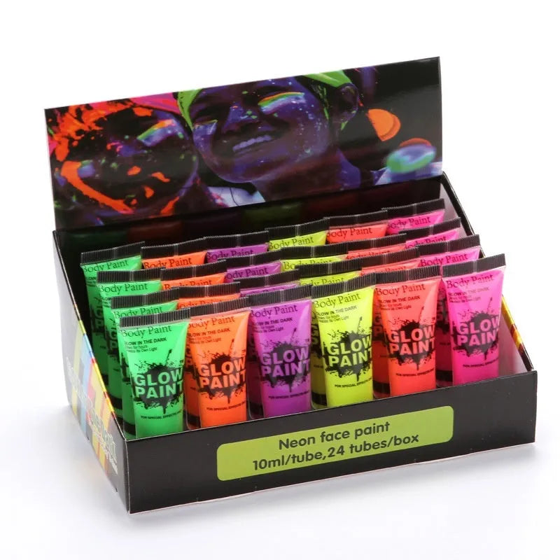 25ml tube of neon gouache face and body paint in a bright colour.