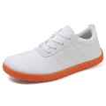 Men's low-top lace-up walking shoes in black with Flyknit upper and round toe on a rubber sole.