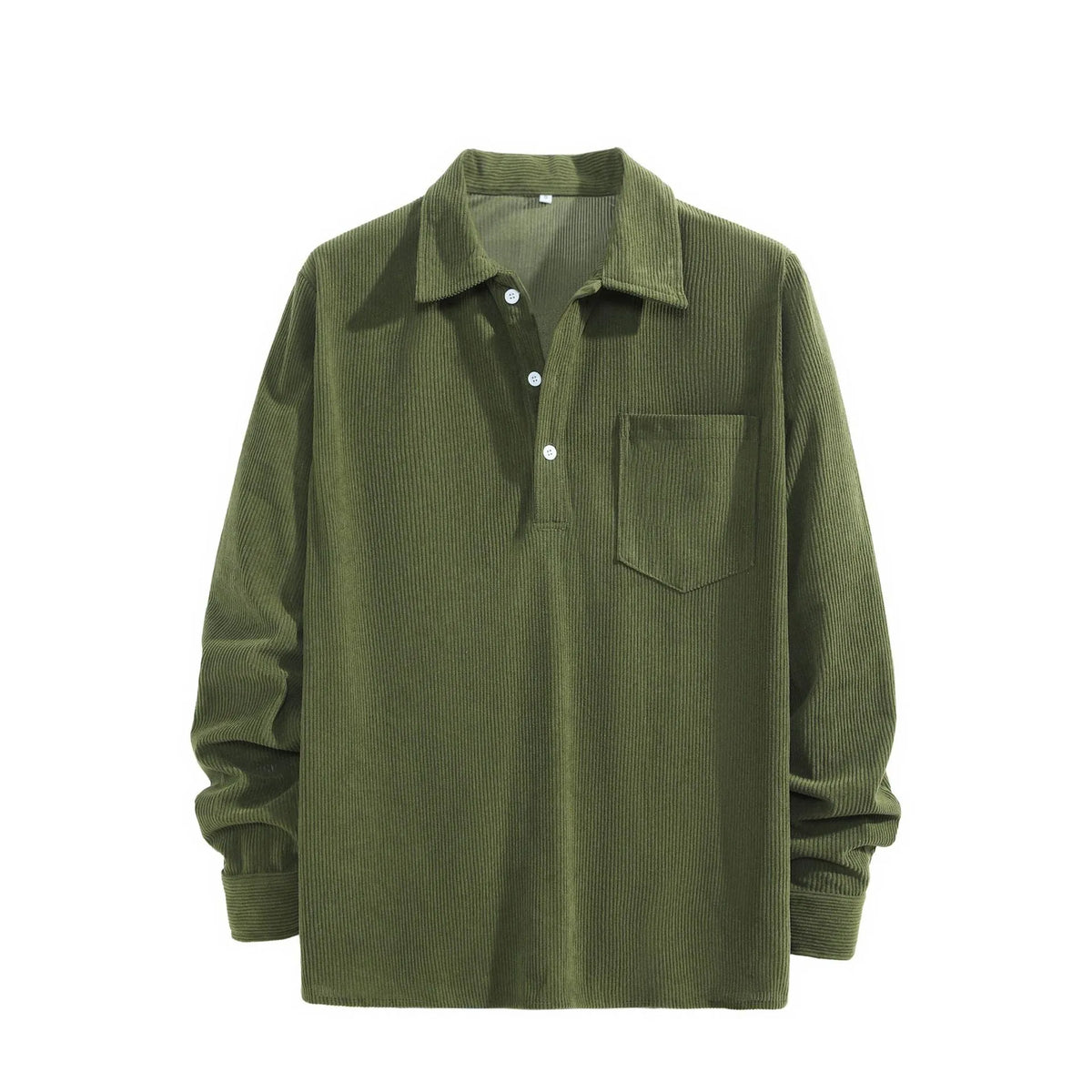 American retro casual bottoming shirt, loose pullover polyester top in black, green, or dark gray, sizes S to XXL