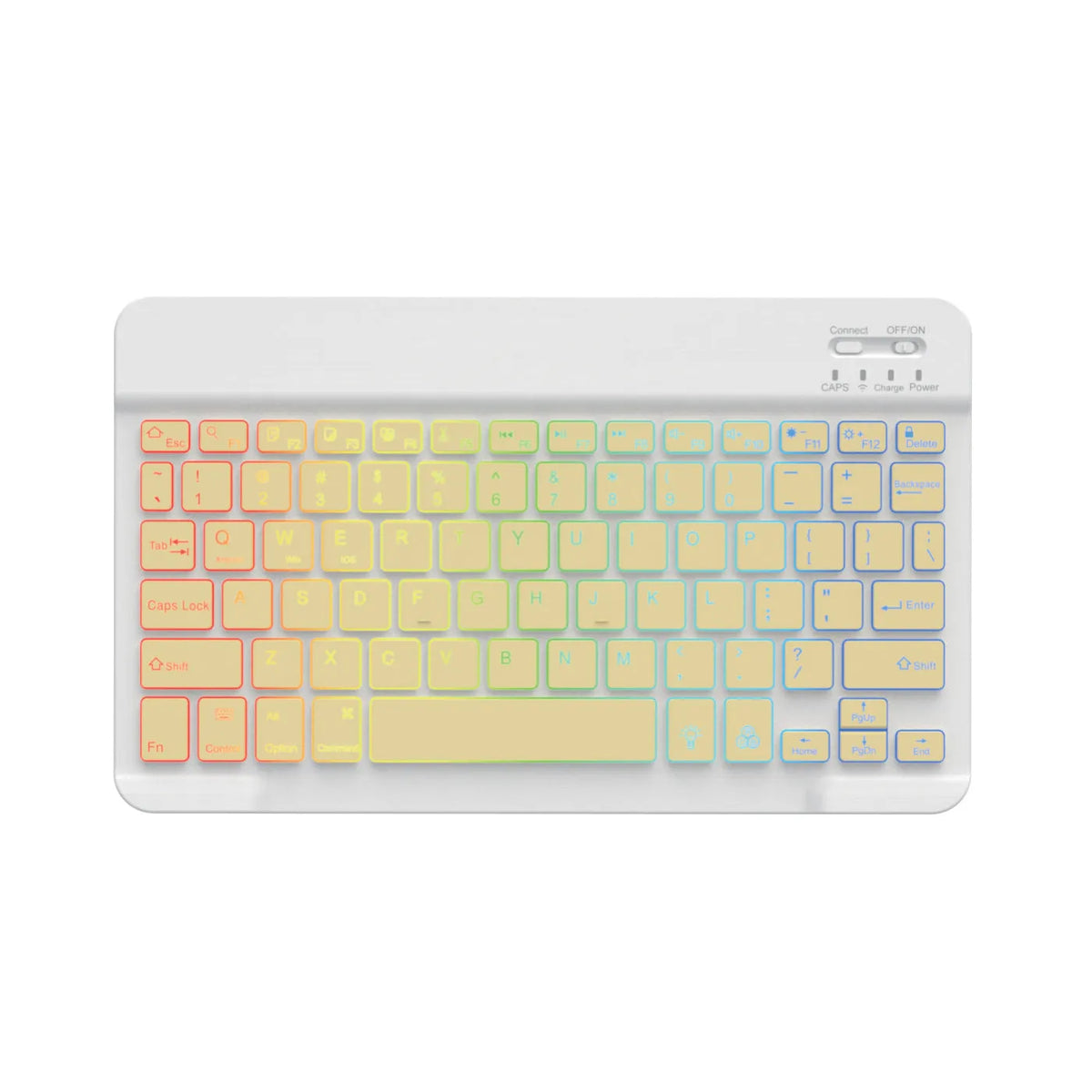 10-inch Bluetooth keyboard with colourful backlighting for tablet devices