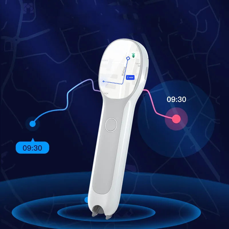 White Universal Reading Pen Basic Edition for language translation, shown with USB cable.