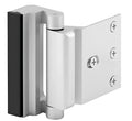 Silver aluminum alloy child safety door reinforced lock with 3-inch stop and heavy-duty bolt