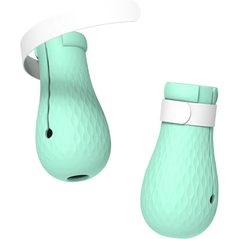 Translucent green silicone cat anti-scratch foot covers for pet handling protection