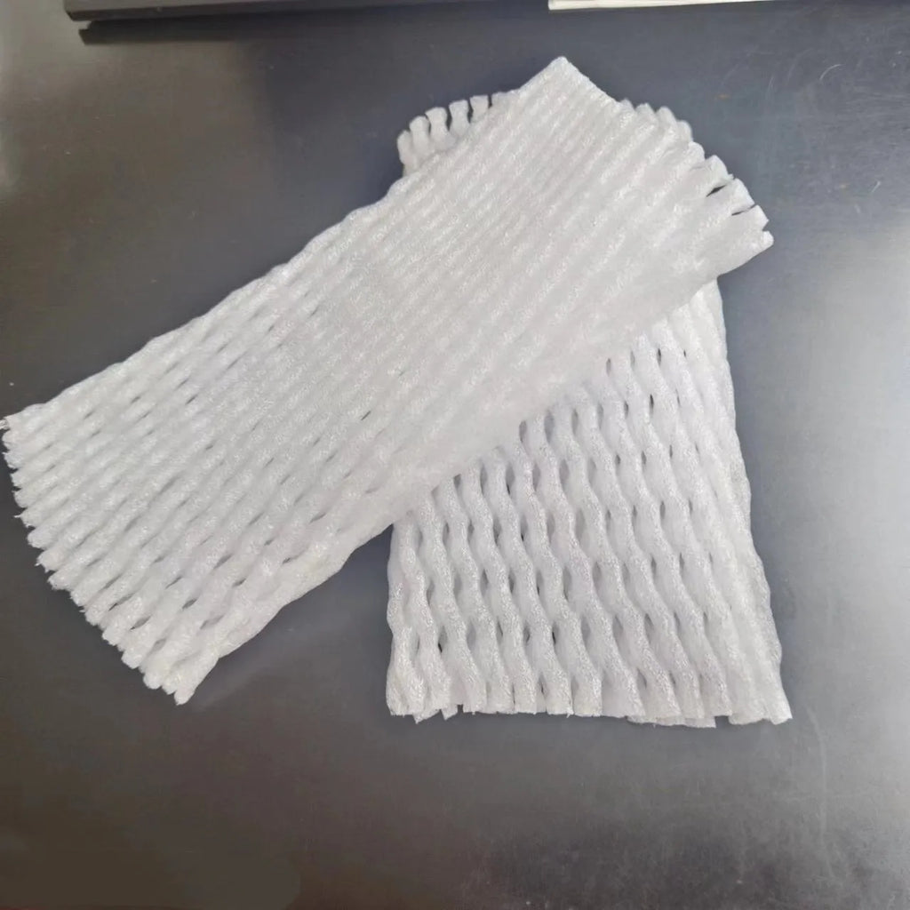 White foam mesh net cover for fruit protection and shockproof packaging