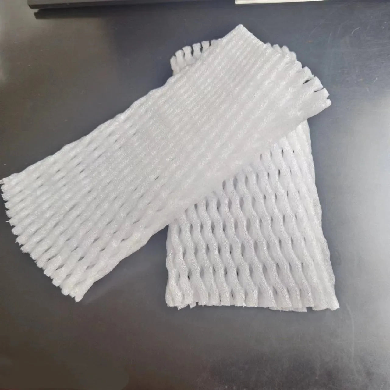 White foam mesh net cover for fruit protection and shockproof packaging