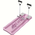 Blue ABS multifunctional fitness board for home core exercises with board-wheel design