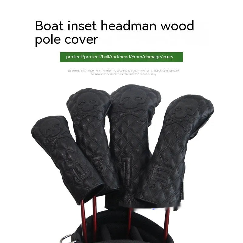 Black and white waterproof protective cover for golf wooden poles
