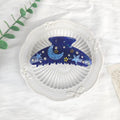 Oversized starry sky pattern hair barrette in cellulose acetate, shown in a choice of colours.