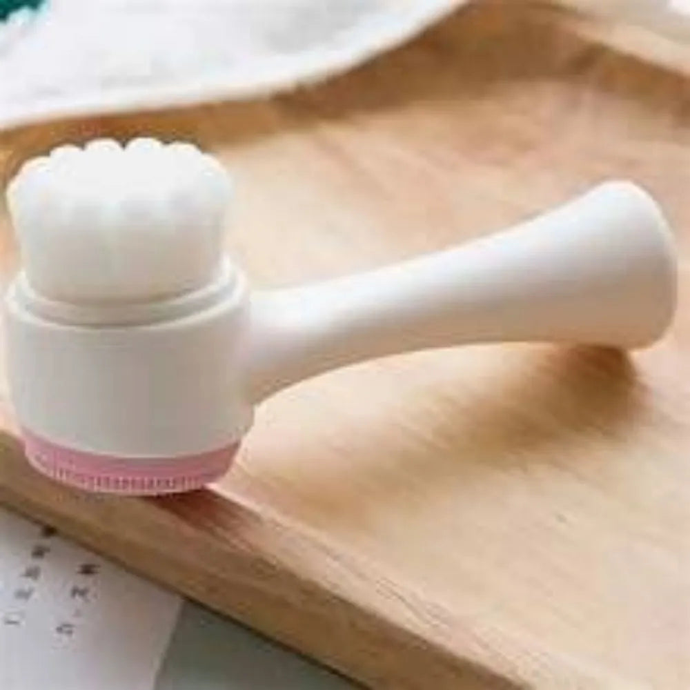 Nylon pet paw brush in Blue or Pink for gentle dog and cat grooming