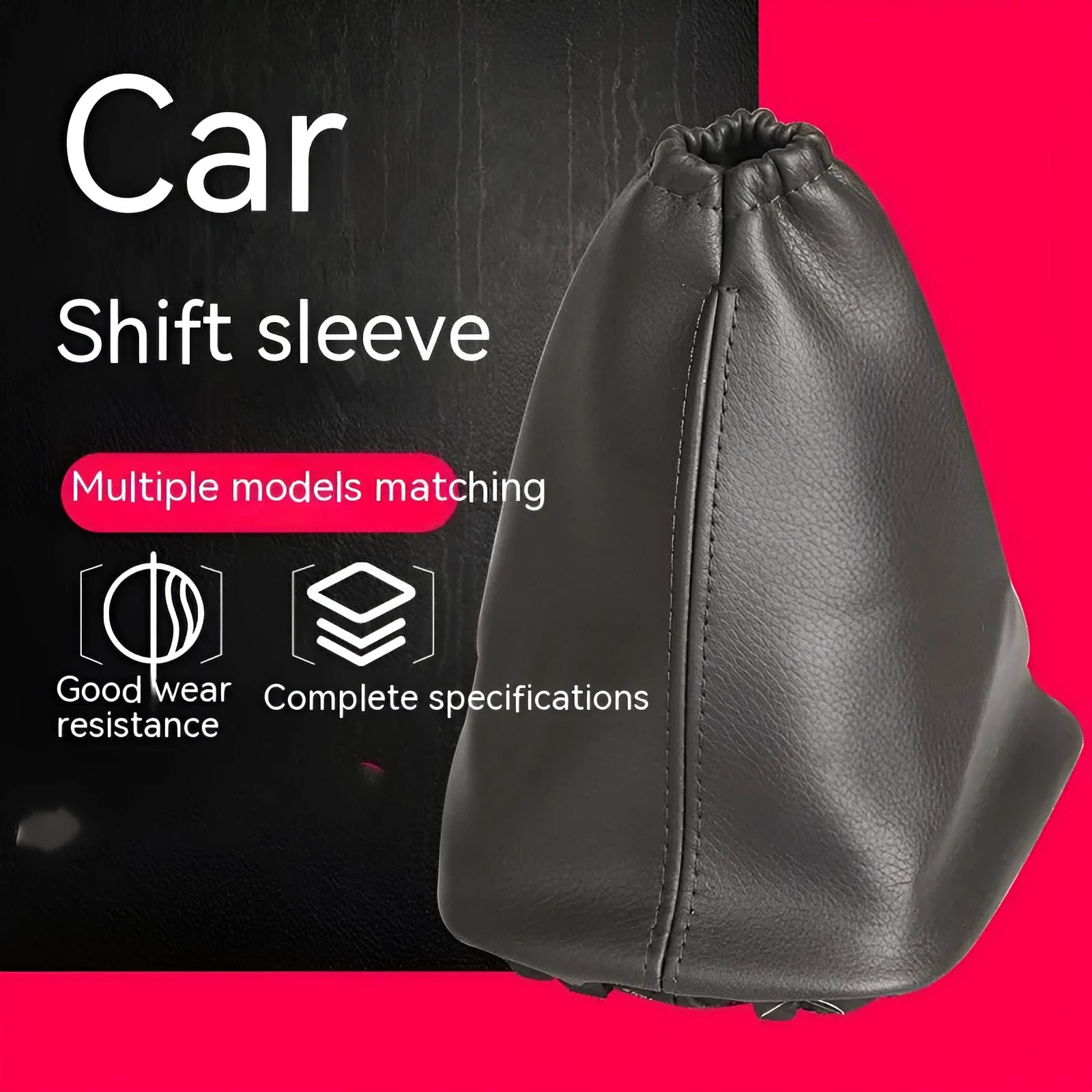 Black leather Toyota Corolla gear shift lever dust cover for universal vehicle fitment
