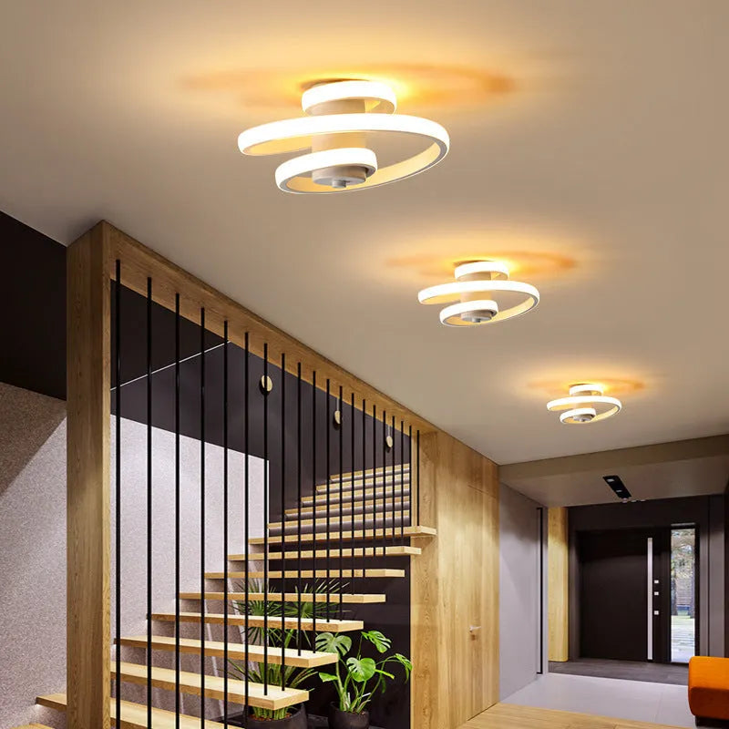 Modern LED corridor light with silicone shade in butterfly design for ceiling installation