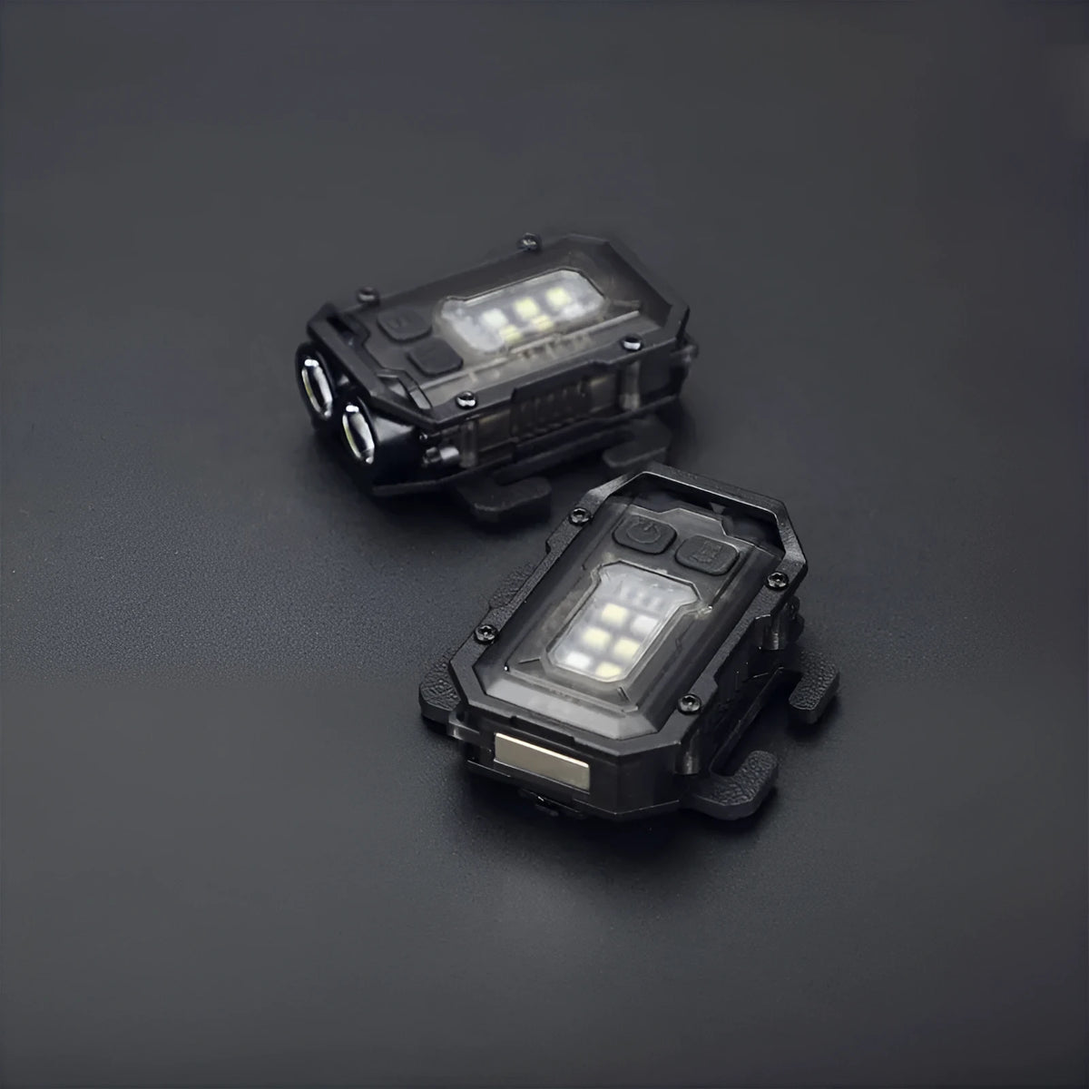 Tactical warning flashlight with USB charging cable for outdoor emergency lighting