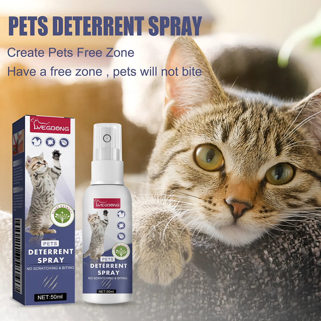 50ml pet deterrent spray bottle for stopping cats and dogs scratching furniture and doors