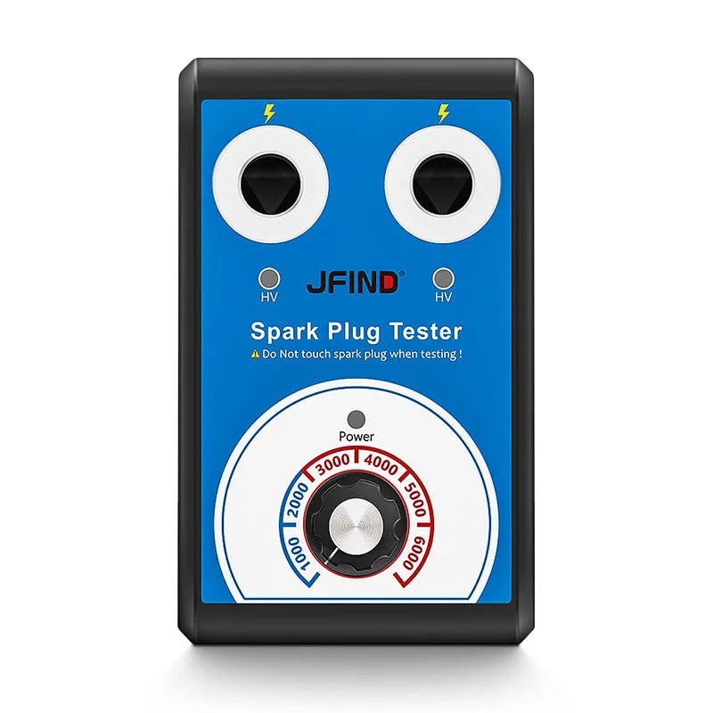 Car fault detector with double hole plug connection for spark plug testing